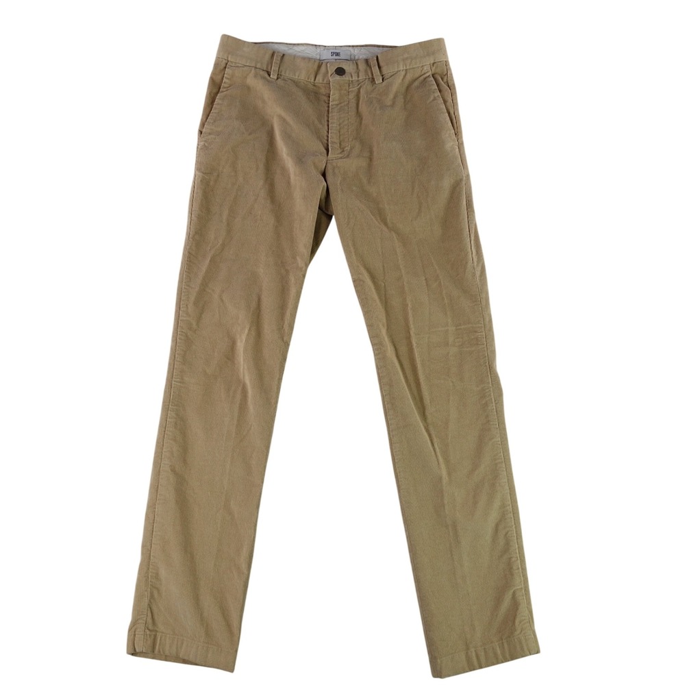 Spoke Cord Sharps Pants Mens 31 Tan Khaki Corduroy Build‎ A Slim Straight Leg